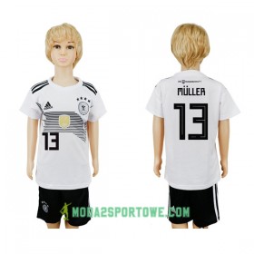 Koszulka Niemcy Muller 13 Dziecięcy Mistrzostwa Świata 2018 Domowe Stroje Piłkarskie